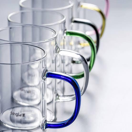 Coloured Handle Clear Water/Juice Glass Set - HomeHatchpk