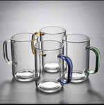 Coloured Handle Clear Water/Juice Glass Set - HomeHatchpk