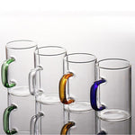 Coloured Handle Clear Water/Juice Glass Set - HomeHatchpk