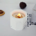 Marble Jar Scented Candle With Wooden Wick