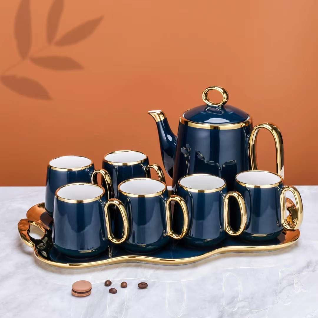 Hatch Tea British Style Luxury Blue Porcelain Tea Set | Coffee Mugs