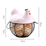 Egg Storage Basket With Ceramic Lid | Hen Basket - HomeHatchpk