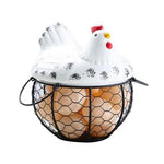 Egg Storage Basket With Ceramic Lid | Hen Basket - HomeHatchpk