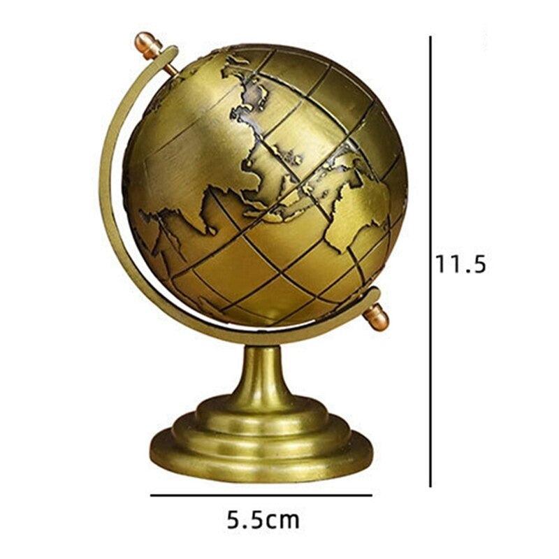 Retro Rotating Globe Metal Model | Home Décor - HomeHatchpk