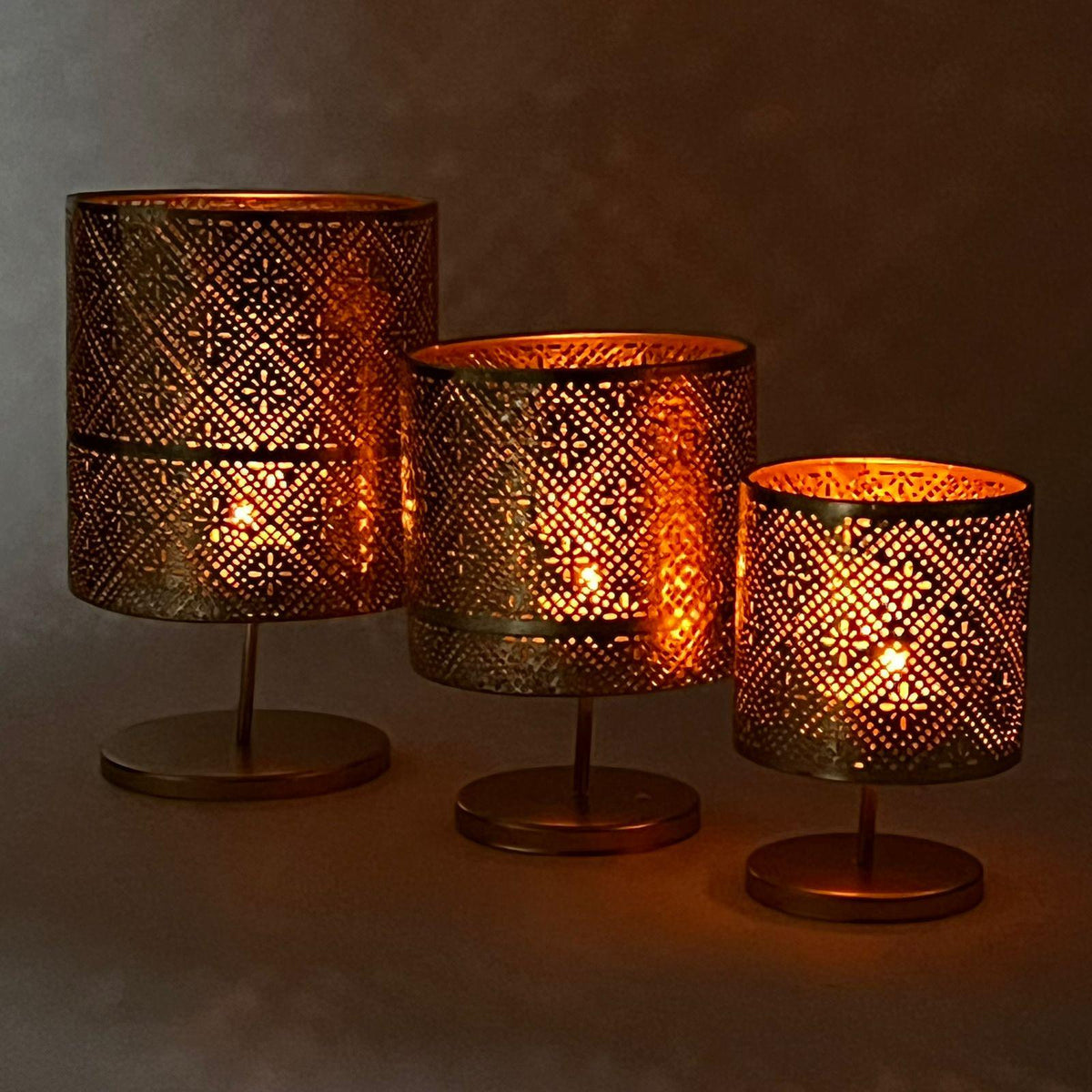 Star Design Golden Candle Lanterns | Home Décor - HomeHatchpk