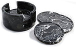 Banded Marble Round Coaster - Set of 6 - HomeHatchpk