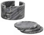 Banded Marble Round Coaster - Set of 6 - HomeHatchpk