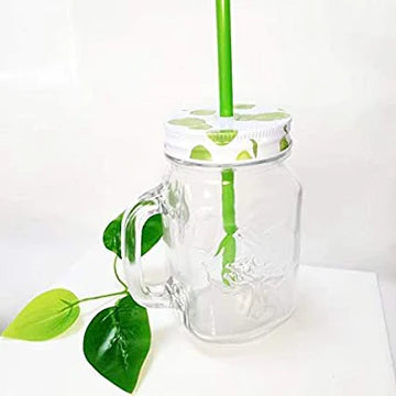 Mason Drinking Glass Jar With Straw - HomeHatchpk
