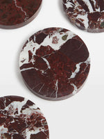 Banded Marble Round Coaster - Set of 6 - HomeHatchpk