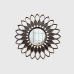 Art Deco Flower Round Wall Mirror Set -3pcs | Wall Décor - HomeHatchpk