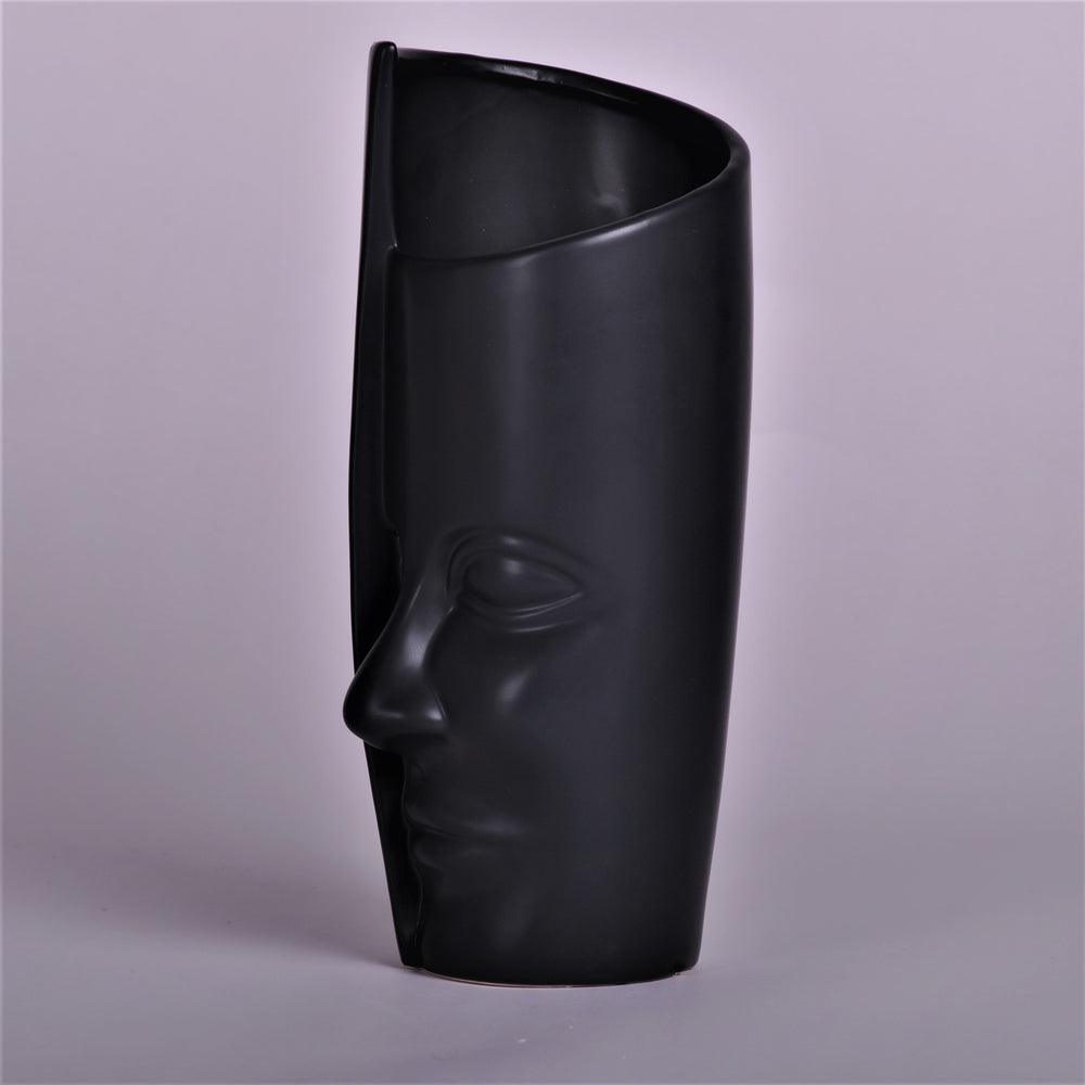 Minimalistic Ceramic Half Face Vase - HomeHatchpk