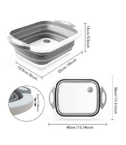 3 In 1 Cutting Board And Drain Basket | Kitchen Accessories - HomeHatchpk